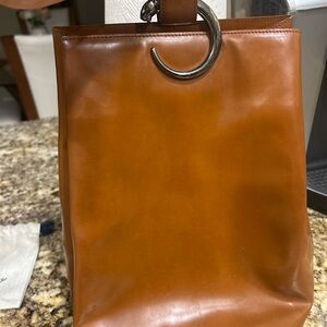 Cartier elegant Brown Leather Unisex  Bag with COA